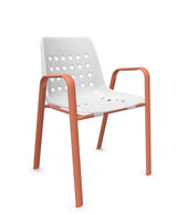 Schaffner Bermuda Fauteuil repas avec accoudoirs tubes ovales 
