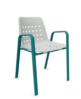 Schaffner Bermuda Fauteuil repas avec accoudoirs tubes ovales 