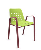 Schaffner Bermuda Fauteuil repas avec accoudoirs tubes ovales 