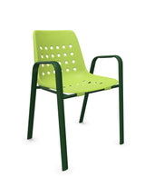 Schaffner Bermuda Fauteuil repas avec accoudoirs tubes ovales 