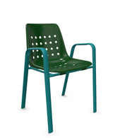 Schaffner Bermuda Fauteuil repas avec accoudoirs tubes ovales 