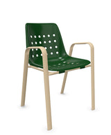 Schaffner Bermuda Fauteuil repas avec accoudoirs tubes ovales 