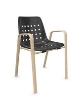 Schaffner Bermuda Fauteuil repas avec accoudoirs tubes ovales 