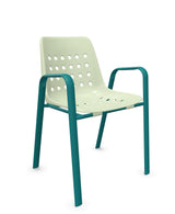 Schaffner Bermuda Fauteuil repas avec accoudoirs tubes ovales 