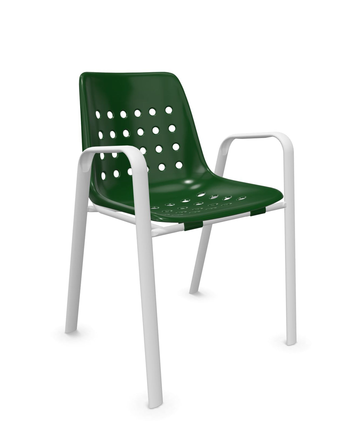 Schaffner Bermuda Fauteuil repas avec accoudoirs tubes ovales 