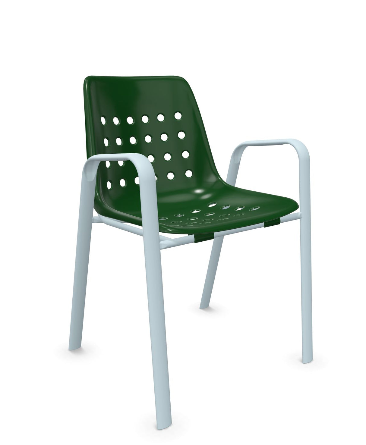 Schaffner Bermuda Fauteuil repas avec accoudoirs tubes ovales 