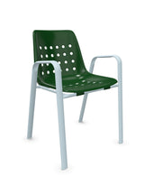 Schaffner Bermuda Fauteuil repas avec accoudoirs tubes ovales 
