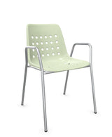 Schaffner Bermuda Fauteuil repas avec accoudoirs tubes ronds 