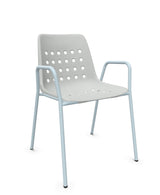 Schaffner Bermuda Fauteuil repas avec accoudoirs tubes ronds 