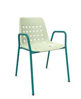 Schaffner Bermuda Fauteuil repas avec accoudoirs tubes ronds 