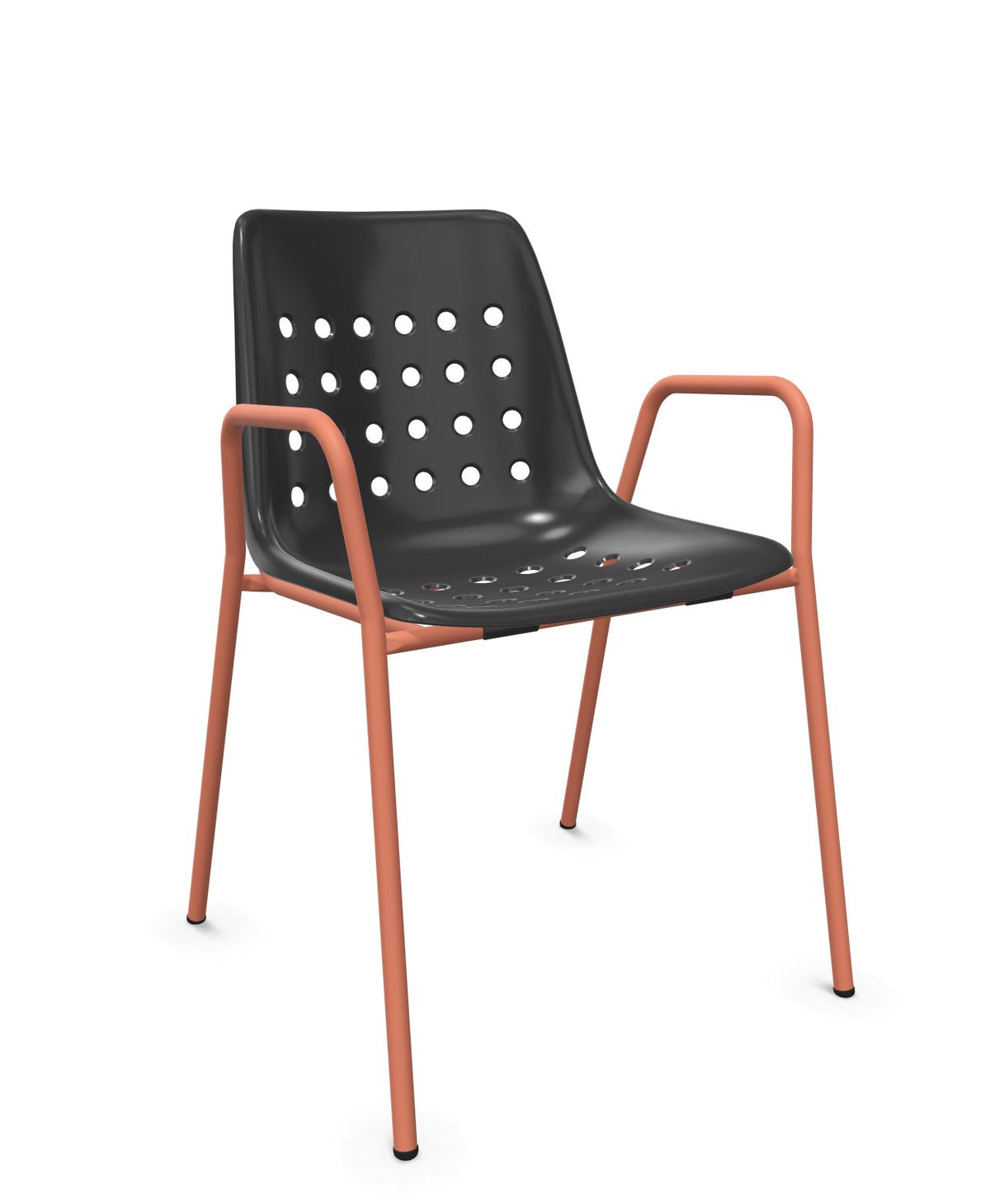 Schaffner Bermuda Fauteuil repas avec accoudoirs tubes ronds 