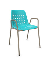 Schaffner Bermuda Fauteuil repas avec accoudoirs tubes ronds 