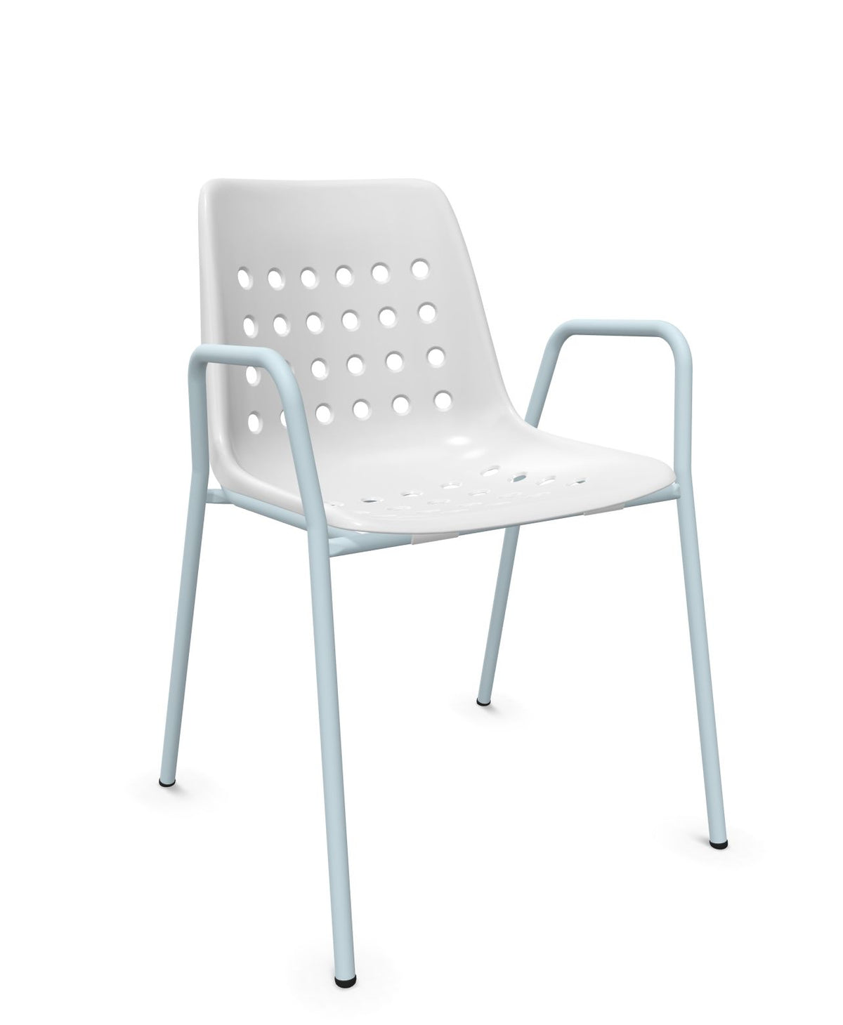 Schaffner Bermuda Fauteuil repas avec accoudoirs tubes ronds 