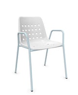 Schaffner Bermuda Fauteuil repas avec accoudoirs tubes ronds 