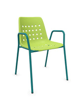 Schaffner Bermuda Fauteuil repas avec accoudoirs tubes ronds 