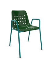 Schaffner Bermuda Fauteuil repas avec accoudoirs tubes ronds 
