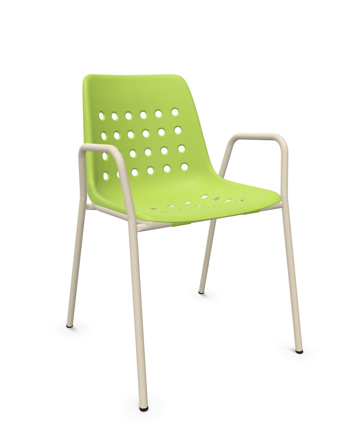 Schaffner Bermuda Fauteuil repas avec accoudoirs tubes ronds 