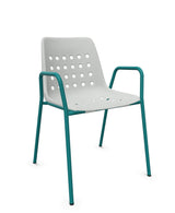 Schaffner Bermuda Fauteuil repas avec accoudoirs tubes ronds 