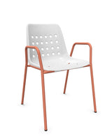 Schaffner Bermuda Fauteuil repas avec accoudoirs tubes ronds 