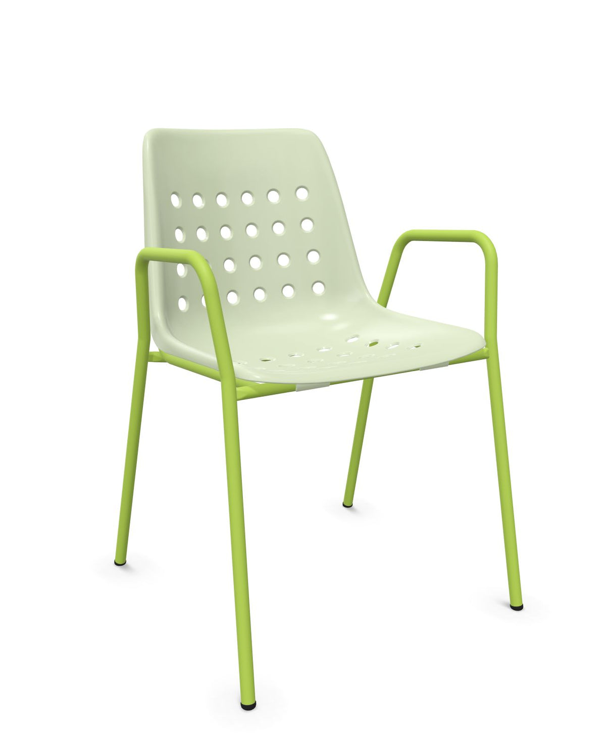 Schaffner Bermuda Fauteuil repas avec accoudoirs tubes ronds 