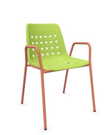 Schaffner Bermuda Fauteuil repas avec accoudoirs tubes ronds 