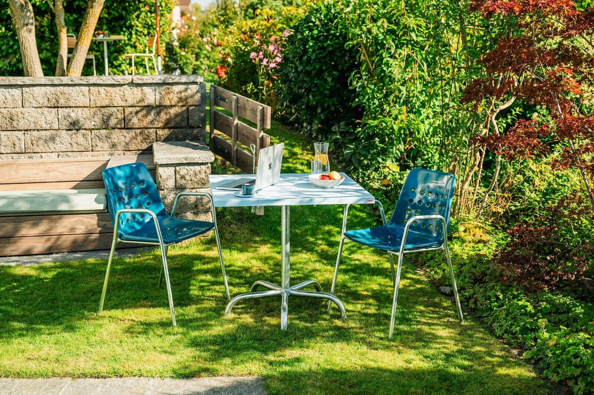 Schaffner Bermuda Fauteuil repas avec accoudoirs tubes ronds 