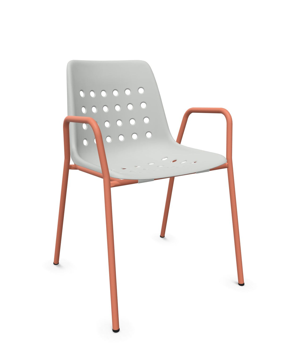 Schaffner Bermuda Fauteuil repas avec accoudoirs tubes ronds 