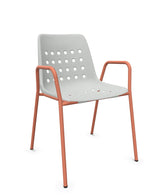 Schaffner Bermuda Fauteuil repas avec accoudoirs tubes ronds 