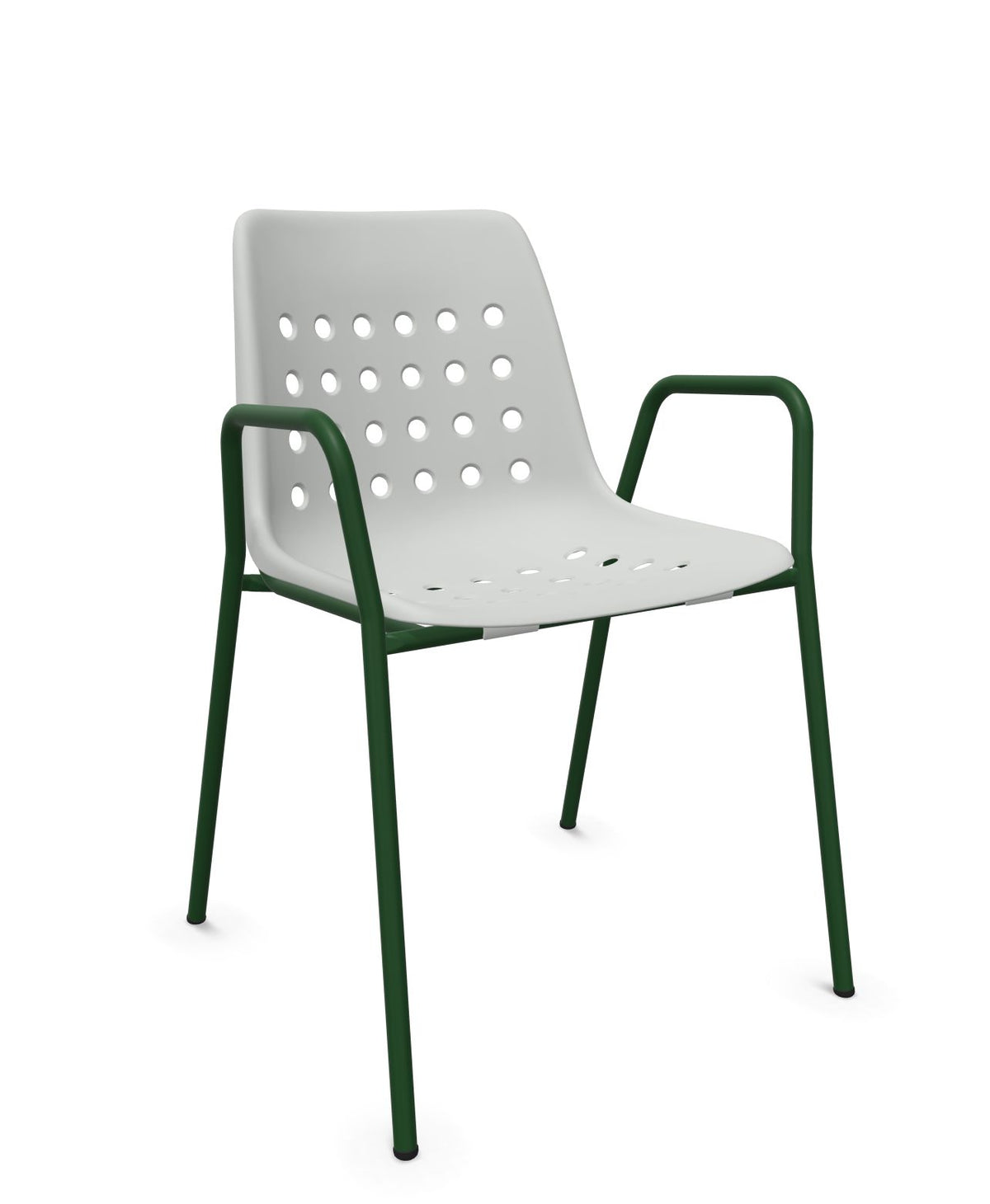 Schaffner Bermuda Fauteuil repas avec accoudoirs tubes ronds 