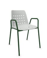 Schaffner Bermuda Fauteuil repas avec accoudoirs tubes ronds 