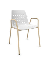 Schaffner Bermuda Fauteuil repas avec accoudoirs tubes ronds 