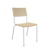 Schaffner Bodensee Lamello Chaise empilable Marron Pastel 83 Blanc 90 