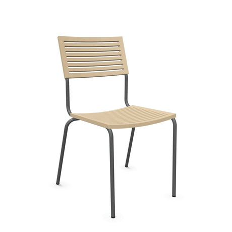 Schaffner Bodensee Lamello Chaise empilable Marron Pastel 83 Graphite 73 