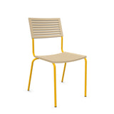Schaffner Bodensee Lamello Chaise empilable Marron Pastel 83 Jaune 11 