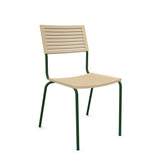 Schaffner Bodensee Lamello Chaise empilable Marron Pastel 83 Vert Sapin 66 