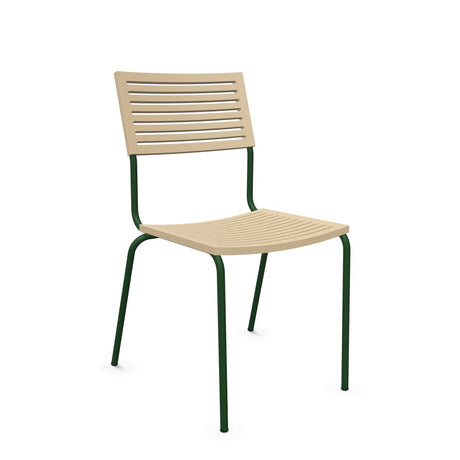 Schaffner Bodensee Lamello Chaise empilable Marron Pastel 83 Vert Sapin 66 
