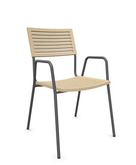 Schaffner Bodensee Lamello Fauteuil repas Marron Pastel 83 Graphite 73 