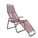 Schaffner Brissago Chaise longue Spaghetti Bordeaux 38 Anthracite 77 