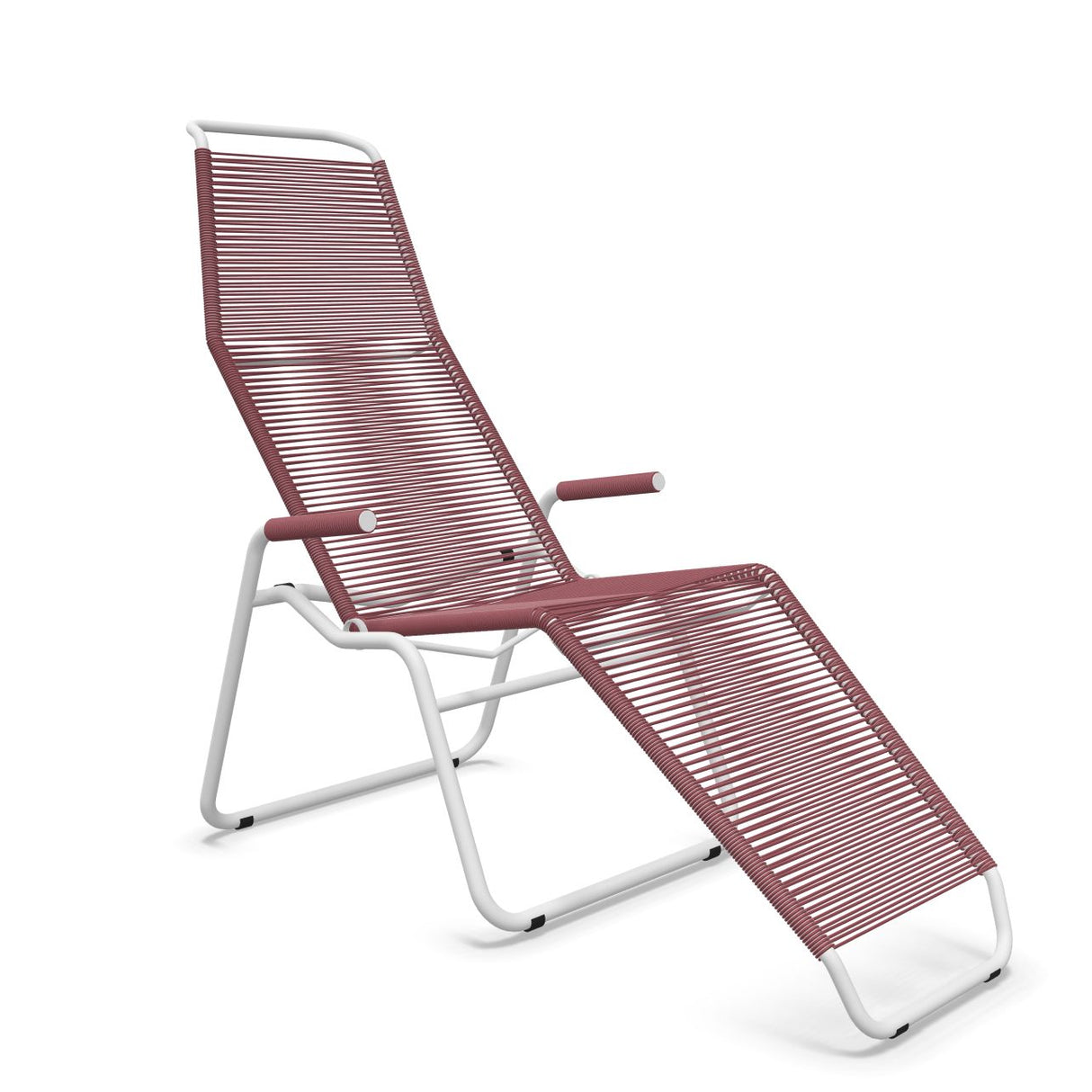 Schaffner Brissago Chaise longue Spaghetti Bordeaux 38 Blanc 90 