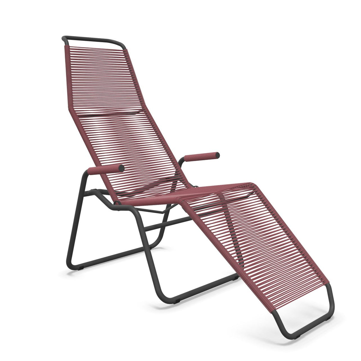 Schaffner Brissago Chaise longue Spaghetti Bordeaux 38 Noir 91 