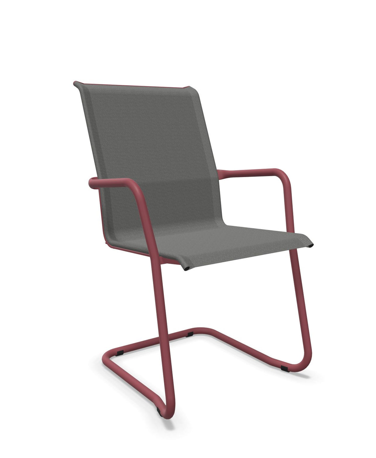Schaffner Locarno Fauteuil Cantilever empilable Gris 20 Bordeaux 38 