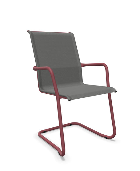 Schaffner Locarno Fauteuil Cantilever empilable Gris 20 Bordeaux 38 