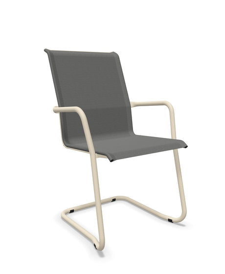 Schaffner Locarno Fauteuil Cantilever empilable Gris 20 Sable Pastel 15 