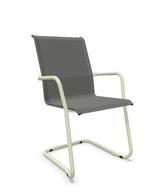 Schaffner Locarno Fauteuil Cantilever empilable Gris 20 Vert Pastel 64 