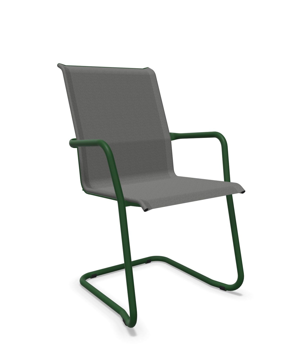 Schaffner Locarno Fauteuil Cantilever empilable Gris 20 Vert Sapin 66 