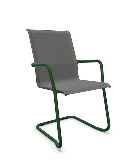 Schaffner Locarno Fauteuil Cantilever empilable Gris 20 Vert Sapin 66 