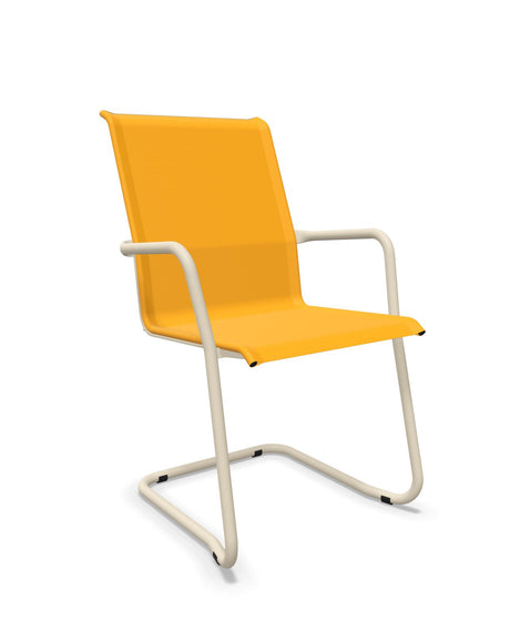 Schaffner Locarno Fauteuil Cantilever empilable Jaune 11 Sable Pastel 15 