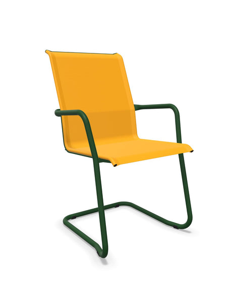 Schaffner Locarno Fauteuil Cantilever empilable Jaune 11 Vert Sapin 66 