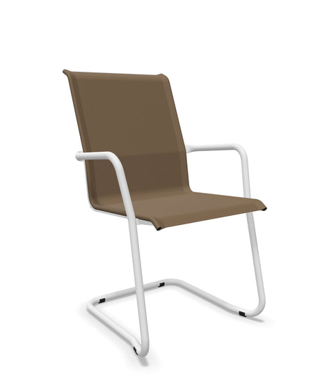 Schaffner Locarno Fauteuil Cantilever empilable Marron Crème 28 Blanc 90 