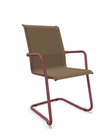 Schaffner Locarno Fauteuil Cantilever empilable Marron Crème 28 Bordeaux 38 
